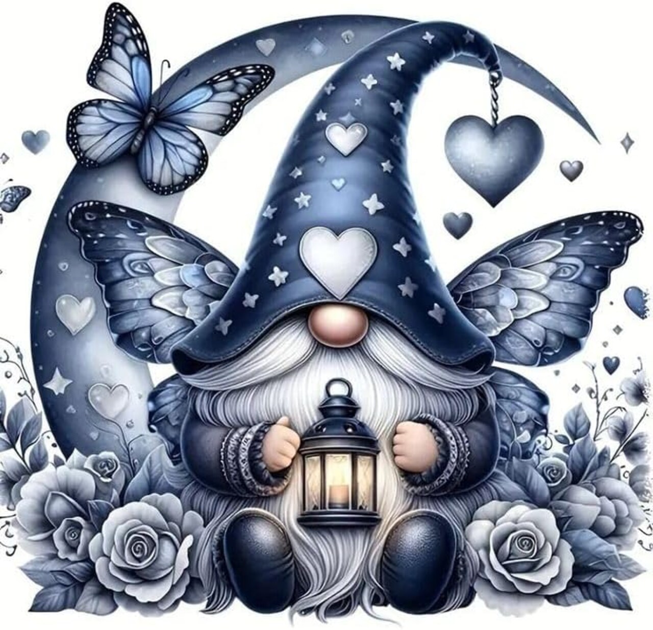 Stamped Cross Stitch Kits for Adults Beginner, Easy Counted Cross Stitch Kits Printed Butterfly Stitching Patterns